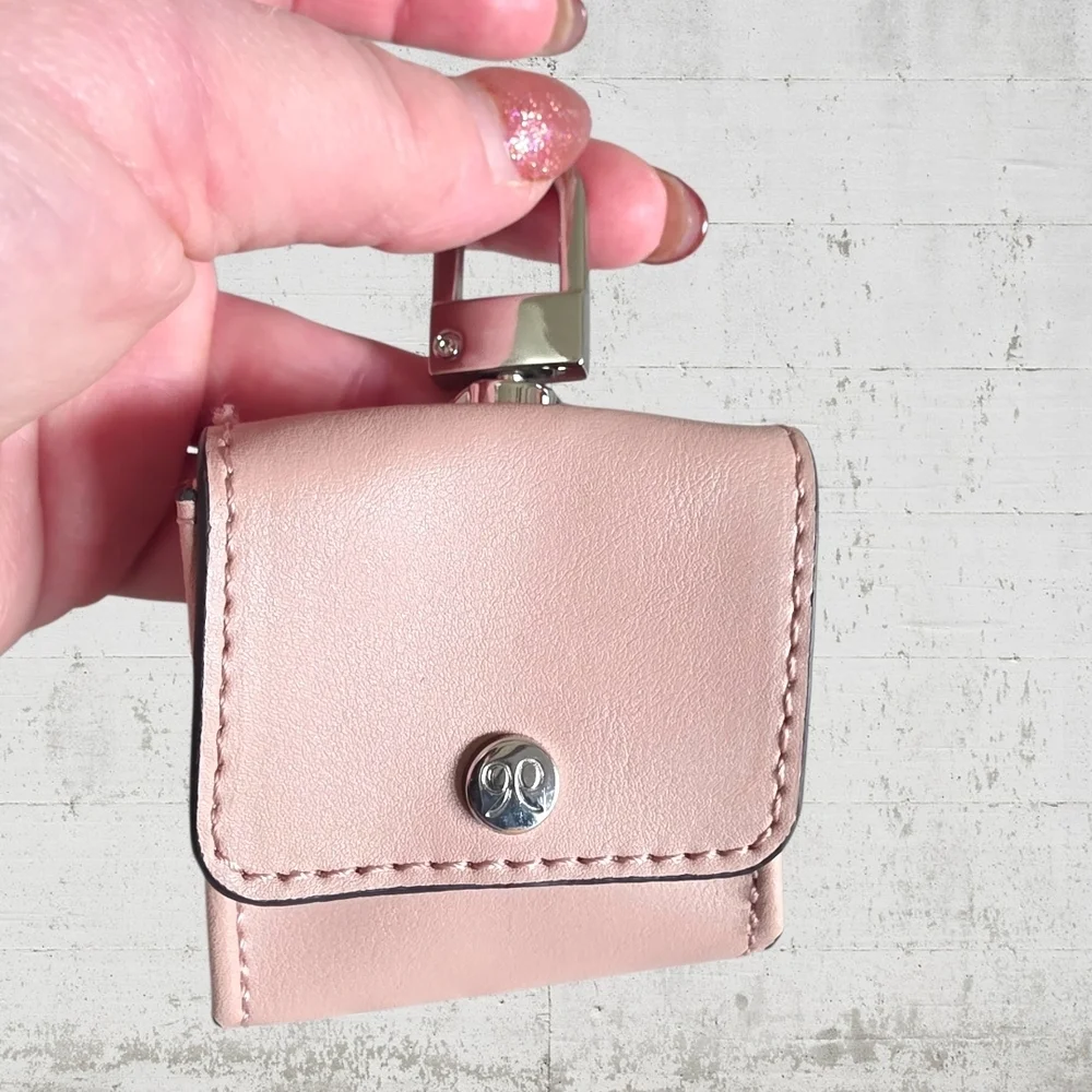 Nine West Blush AirPods Case & Card Holder Keychain Set